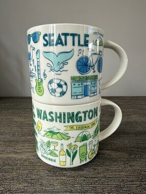 Seattle and Washington Starbucks Collectible Mugs